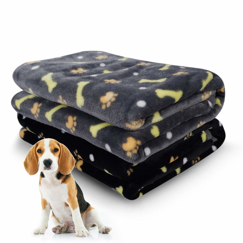 Теплая Высококачественная спальная кровать под заказ BSCI, одеяло для домашних животных, Коралловое флисовое теплое одеяло с принтом лап для домашних животных, кошек и собак