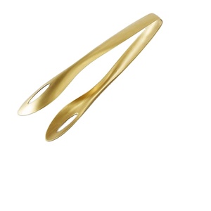 Sheeraz International Kitchenware Long Handle Gold Plated Stainless Steel <b>Tongs</b> Unique Style <b>Serving</b> Salad Fruit Vegetable Use - Product Image 6
