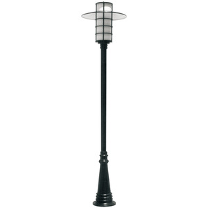 Lampadaire extérieur traditionnel super lumineux en alliage d'aluminium LED, étanche, blanc chaud 3500K, forme carrée, montage en surface pour jardin - Product Image 2