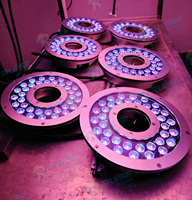 Pompe à jet d'eau submersible en acier inoxydable 316L étanche IP68 pour extérieur, 24v DMX RGB, lumière de fontaine à changement de couleur