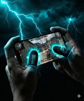 Manchettes pour doigts en fibre d'argent antidérapantes et absorbantes, un accessoire indispensable pour l'e-sport, réduisant les erreurs accidentelles pendant le jeu.