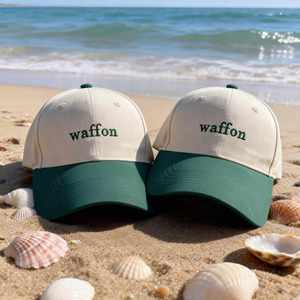 Customized Cotton 6 Panel a Frame Embroidery New Snap Back Solid Color logo Customized Blank Baseball Cap in Two-tone Caps Hats - Product Image 2