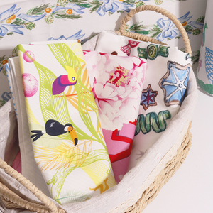 होशम विंटेज शैली का आटा बोरी थोक मूल्य कस्टम डिजिटल मुद्रित डिजाइन अतिरिक्त अनुकूलित आकार चाय तौलिया - Product Image 3