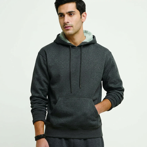 Hoodie unisexe à lettres floquées, style streetwear FOG, coupe ample, doublure polaire, vêtement d'extérieur d'hiver pour couple - Product Image 1