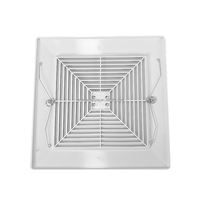 Extracteur d'air industriel en forme de boîte à montage mural pour serre d'aération Diffuseur de grille carrée en plastique ABS