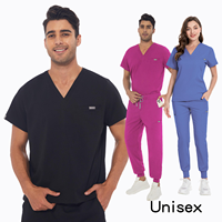 Uniforme médical en tissu doux et de qualité supérieure, polyester, rayonne, spandex, ensemble de gommage d'allaitement en usine