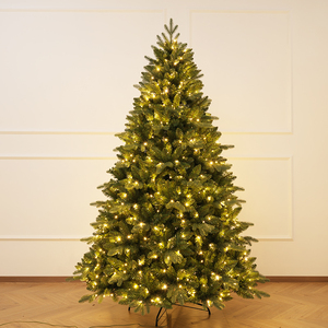 Árbol de Navidad Automático Grande de Cinco Ramas, Mezcla de PE y PVC, con Luces LED, Ideal para Decoración de Sala de Estar, Dormitorio, Hotel y Centro Comercial - Product Image 3