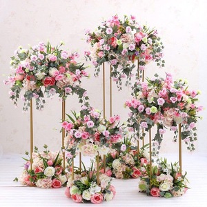 Nouvelle boule de fleurs artificielles en soie pour la décoration de table de mariage et la présentation en vitrine - Product Image 3
