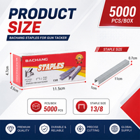 Agrafes métalliques Premium 13/8, 5000 pièces par boîte, durables, antirouille, surface lisse, pour pistolets à agrafes, fournitures de bureau, commande en gros