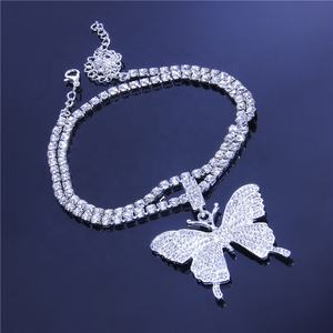 Nuovo arrivo di lusso <span class=keywords><strong>rosa</strong></span> <span class=keywords><strong>oro</strong></span> colore argento caviglie a farfalla per le donne festa gioielli regalo all'ingrosso - Product Image 4