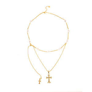 CBBA-273 สร้อยคอแฟชั่นแบบเลเยอร์ ดีไซน์หรูหราทันสมัยสำหรับผู้หญิง - Product Image 1