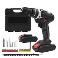 Tournevis électrique sans fil, perceuse, ensemble d'outils, moteur sans balais, mandrin en acier sans clé, vitesse variable, batterie Li-ion, multifonction