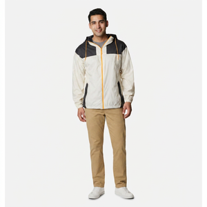 Veste coupe-vent à capuche pour homme Finer Threads, options de logo personnalisé, coque en nylon/coton, col montant, fermeture éclair, plusieurs logos - Product Image 1