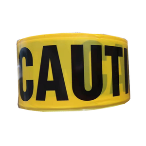 Ruban d'avertissement <span class=keywords><strong>de</strong></span> mise en garde en polyéthylène PE ruban <span class=keywords><strong>de</strong></span> danger pour barrière jaune noir 7.5CM largeur 200 mètre 300 mètre 500 mètre tout disponible - Product Image 3