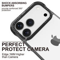 Nouvelle Coque Anti-Chute pour iPhone 17 16 15 Pro Max avec Support à Quatre Coins Accessoire de Téléphone Portable