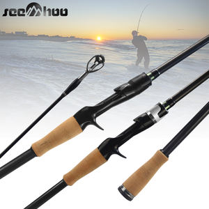 Cañas de pescar de espuma Eva de carbono de 1 sección (antiguas), carrete de pesca y combo de línea, agarre de <span class=keywords><strong>baitcasting</strong></span>, caña de pescar de agua salada - Product Image 4