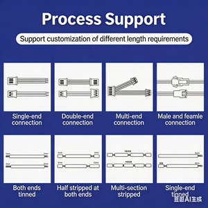 Cabo Jumper Preto JST SH de 1.0mm com Conector de 5, 6 ou 8 Pinos, Cabo de 1.0mm, 3, 4 ou 5 Conectores SHR-5 Alternativos, Montagem de Fio de 1.0mm - Product Image 4