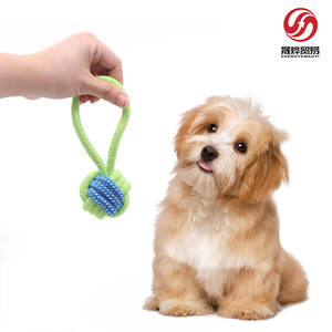 Çevre dostu pamuk düğüm halat köpek çiğneme oyuncakları dayanıklı interaktif köpek Molar oyuncak diş taşlama ve temizlik oyun köpek oyuncaklar - Product Image 2