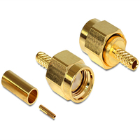 Sortie d'usine RF Coaxial Connecteur RP-SMA plug pour sertissage pour RG-174/316