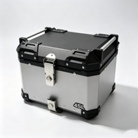 Boîte à bagages arrière pour moto en aluminium de 45 L, robuste, étanche, avec serrure de sécurité