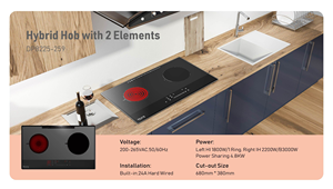 Placa de Cocción Inteligente Infrarroja y de Alta Luz de 4800W con Doble Quemador, Certificado CB, 220V, Control WIFI Tuya Integrado para Cocina - Product Image 5