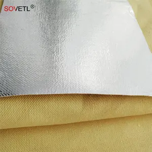 Алюминиевая ткань с арамидным покрытием, теплоизоляция, огнестойкая термостойкая ткань из арамидной алюминиевой фольги для промышленности, барбекю