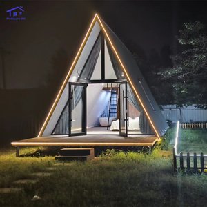 Maison modulaire triangulaire en métal de luxe |   Préfabriqué Démontable Portable |   Installation rapide, résidence habitable de 20 pieds pour usage hôtelier - Product Image 1