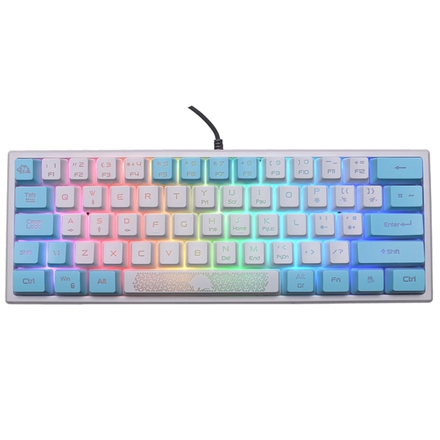 Hot Sale ZIYOULANG K61 62 Keys Game RGB Lighting Notebook Wired Keyboard 1.5m Cable Length Computer Keyboard