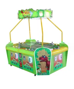 Hoge Kwaliteit 6 Speler Munt Pusher Game Machine Redding Dinosaurus Eiland Ouder-Kind Interactie Amusement Arcade Game Machine