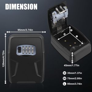 New 2024 Đại Lý Xe Treo Tường Chìa Khóa Xe An Toàn Lưu Trữ Nhà <span class=keywords><strong>Combo</strong></span> Lockbox Hộp Chìa Khóa - Product Image 2