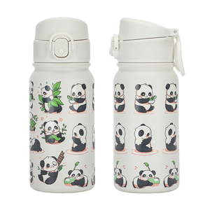 Bouteille d'eau isotherme SilverJet pour enfants en acier inoxydable 350 ml, motif panda, double paroi sous vide, portable pour l'école - Product Image 5