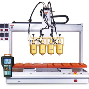 Robot de distribution de colle automatique à quatre têtes et station unique, populaire en usine, avec pompe à moteur à roulement, garantie 1 an - Product Image 6