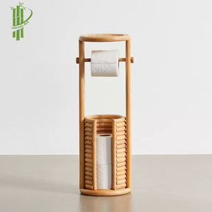 Porte-papier toilette en bambou antidérapant, écologique, support de rouleau de papier, distributeur de mouchoirs pour hôtel et hôpital, décoration de salle de bain et de maison - Product Image 3