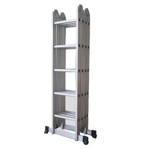 บันไดอลูมิเนียมพับได้อเนกประสงค์ขนาด4*5สำหรับใช้ในบ้านและในยิม - Product Image 1