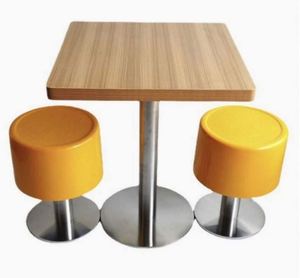 Pieds de table de cuisine en cuir brossé Art Déco, pieds de table de bar en corne, châssis rond - Product Image 4