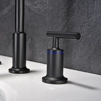 Robinet de baignoire moderne à poignée unique avec douchette, cartouche céramique, finition laiton chromé, ensemble mitigeur à jet doux