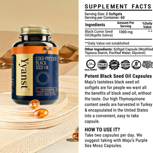 Cápsulas de Semillas Negras Prensadas en Frío de Alta Calidad, Marca Privada, Suplemento para Mejorar el Sistema Inmunológico y la Salud Digestiva y de las Articulaciones - Product Image 6