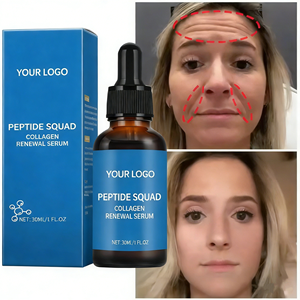 Suero Facial de Colágeno Péptido de Marca Privada, Suero Antiarrugas, Reafirmante, Reparador, Estimulante del Colágeno con Ácido Hialurónico - Product Image 1