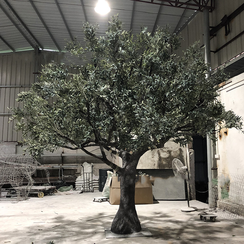Nearly Albero Artificiale Di Ulivo In Vaso Rosso 40 Cm: Pianta Finta Con Tronco Dettagliato Per Decorazione Casa E Ufficio