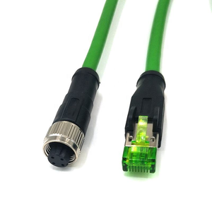 Newstep RJ45 M12ไปยังตัวเชื่อมต่ออีเธอร์เน็ตประกอบ4-pin D ประเภท CAT6รหัส IP68การจัดอันดับสำหรับการรักษาความปลอดภัยกล้อง IP - Product Image 3