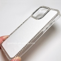 Coque de téléphone de luxe 2d Soft TPU Blank Sublimation transparente avec plaque en plastique souple mat pour iPhone 16 Promax