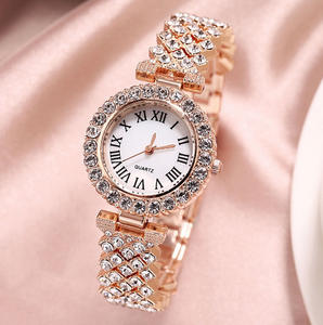 <span class=keywords><strong>Reloj</strong></span> de cuarzo elegante con incrustaciones de diamantes de lujo versátil de negocios para mujer relojes de cuarzo de dibujos animados de moda - Product Image 1