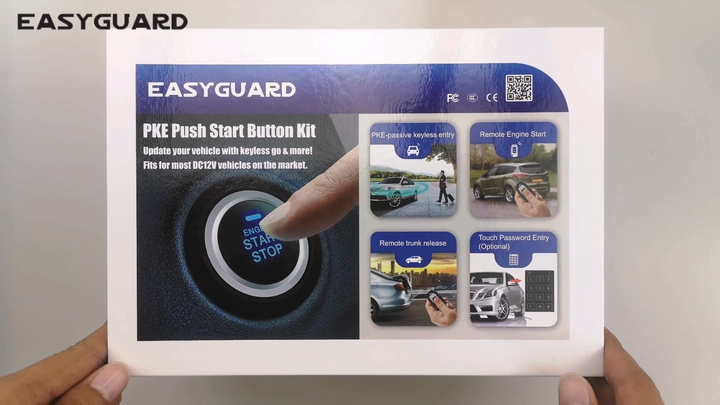 EASYGUARD EC002 RFID PKE Car Alarm System Passive Keyless Entry Touch ...