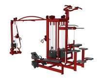 MND-AN42 Machine multifonctionnelle à cinq stations, équipement de sport commercial, Cross Trainer, Hack Squat, Lat Pull Down, Minolta Fitness