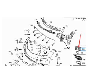 Marco de Rejilla para Faros Antiniebla Delanteros OEM 2048853723 2048853823 para <span class=keywords><strong>Mercedes</strong></span> W204 <span class=keywords><strong>GLK300</strong></span> - Product Image 3