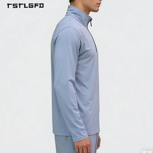 Camiseta de entrenamiento personalizada al por mayor, unisex, de poliéster, con media cremallera, transpirable, estilo pullover, formal, con estampado de camuflaje frontal. - Product Image 2