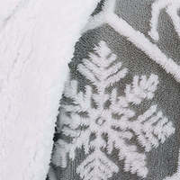 Couverture en jacquard à flocons de neige réversible, épaisse et douce, couverture en sherpa confortable pour l'hiver, idéale pour Noël