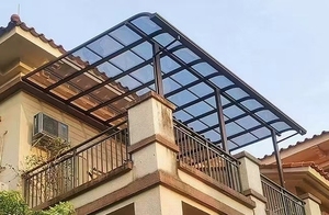 Pérgola Grande de Aluminio, Moderna, Manual, Impermeable, <span class=keywords><strong>para</strong></span> Exteriores, <span class=keywords><strong>Terraza</strong></span>, Jardín, Camping, Balcón, Montada en la Pared - Product Image 6