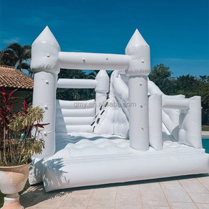 <span class=keywords><strong>Castillo</strong></span> Inflable Blanco Pequeño, Combo de Brincolines con Tobogán para Niños y Adultos - Product Image 3