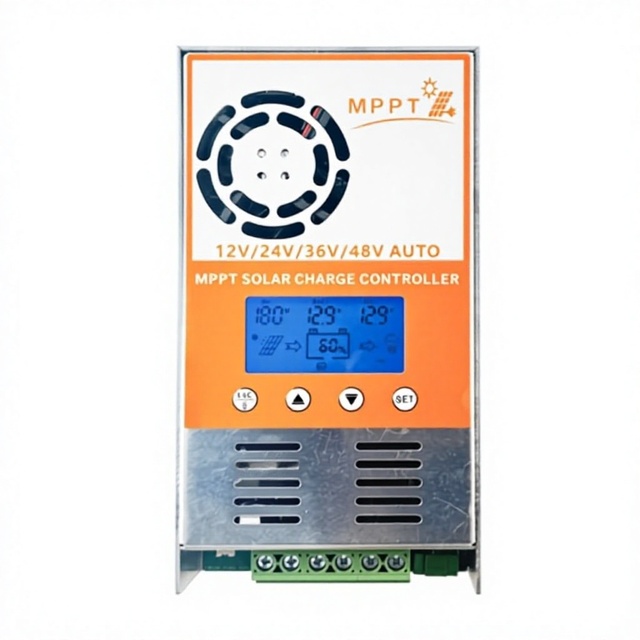 Solar Charge Controller 12V/24V/36V/48V 40A/60A Off-Grid MPPT for Photovoltaic Panels Aluminum Alloy for Streetlights & RVs